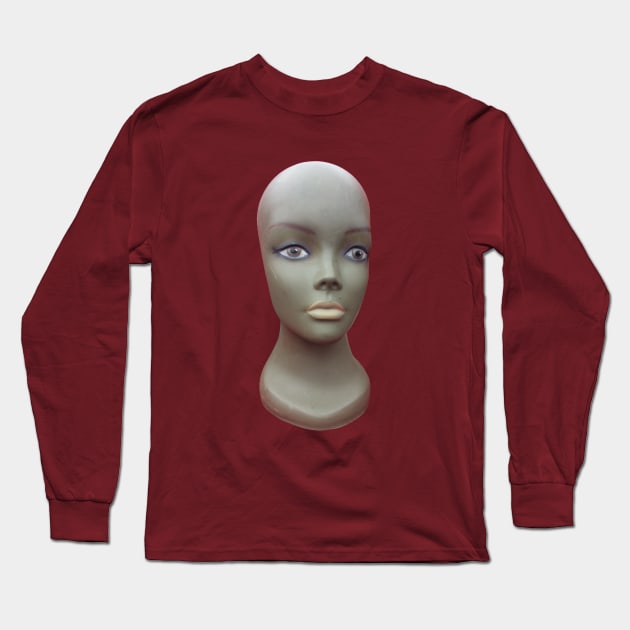 Fashion Mannequin Doll Wig Head Long Sleeve T-Shirt by badlydrawnbabe